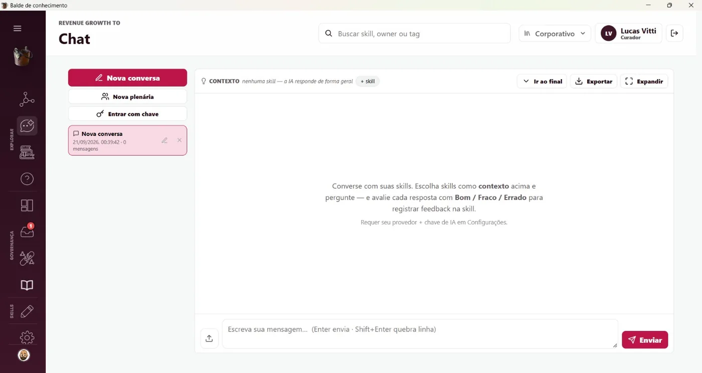 Marcolito — o chat embutido, respondendo sobre o acervo.